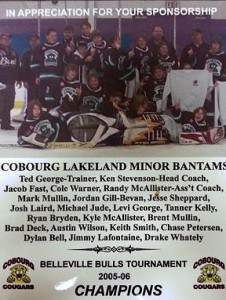 Lakeland Multi-trade Sponsorship in Northumberland County Cobourg Courgars